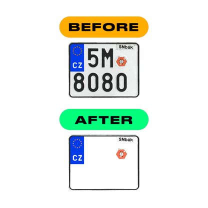 Alite Nanofilm for Czech Moto license plates - Symbol "E" - Alite