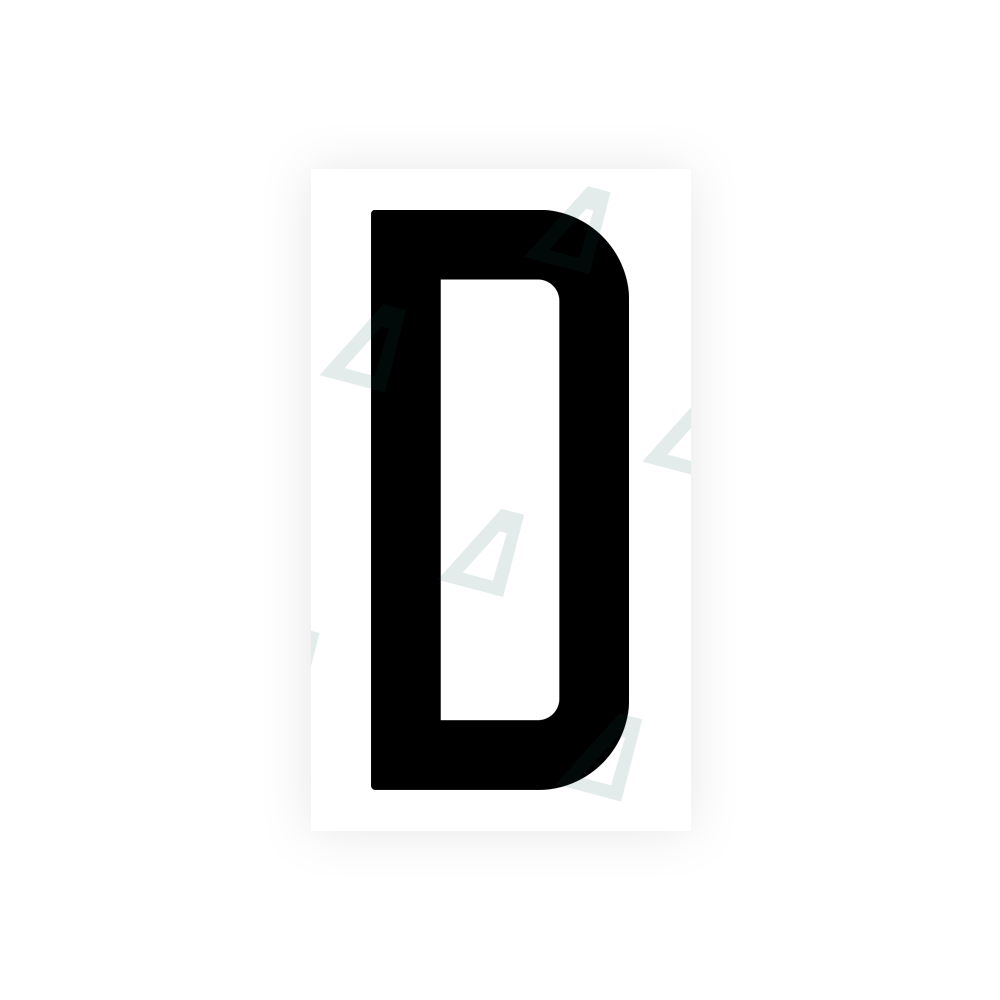 Alite Nanofilm for US (New Jersey - Flat) license plates - Symbol "D" - Alite