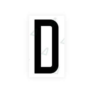 Alite Nanofilm for US (New Jersey - Flat) license plates - Symbol "D" - Alite