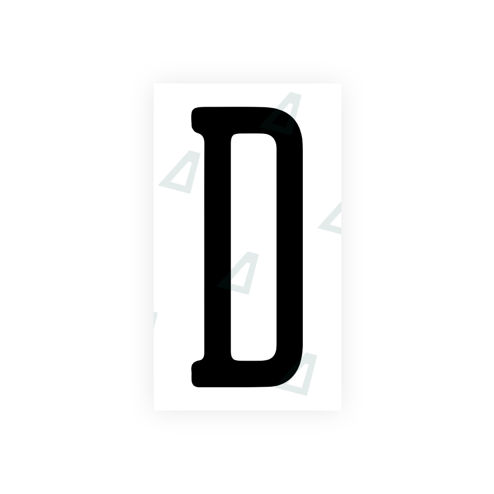 Alite Nanofilm for US (Illinois 2006 - Round) license plates - Symbol "D" - Alite