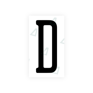 Alite Nanofilm for US (Illinois 2006 - Round) license plates - Symbol "D" - Alite
