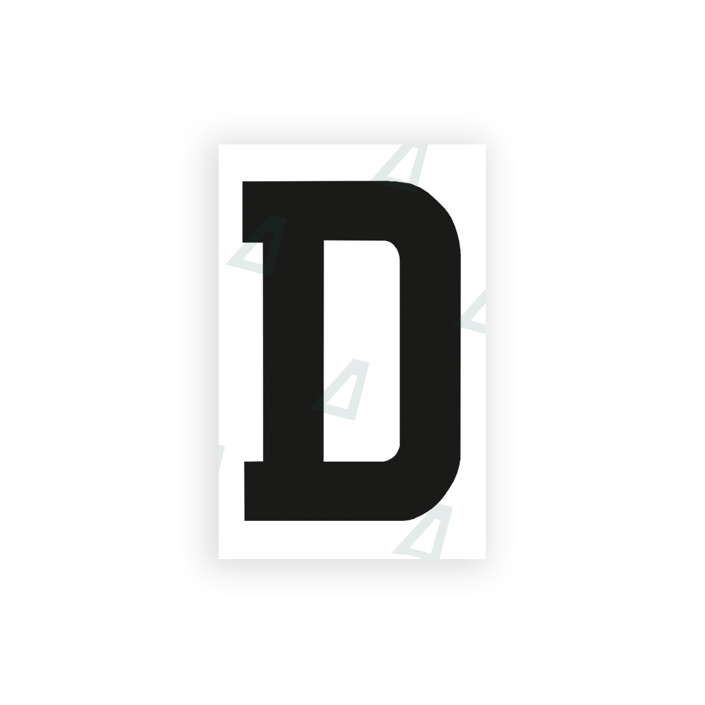 Alite Nanofilm for United Kingdom license plates - Symbol "D" - Alite
