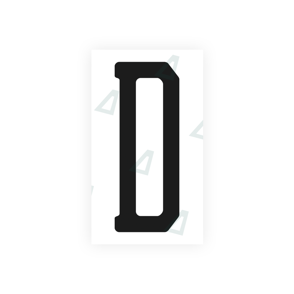 Alite Nanofilm for US (Michigan) license plates - Symbol "D" - Alite