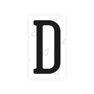 Alite Nanofilm for US (California) license plates - Symbol "D" - Alite