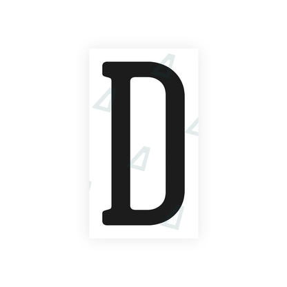 Alite Nanofilm for US (California) license plates - Symbol "D" - Alite