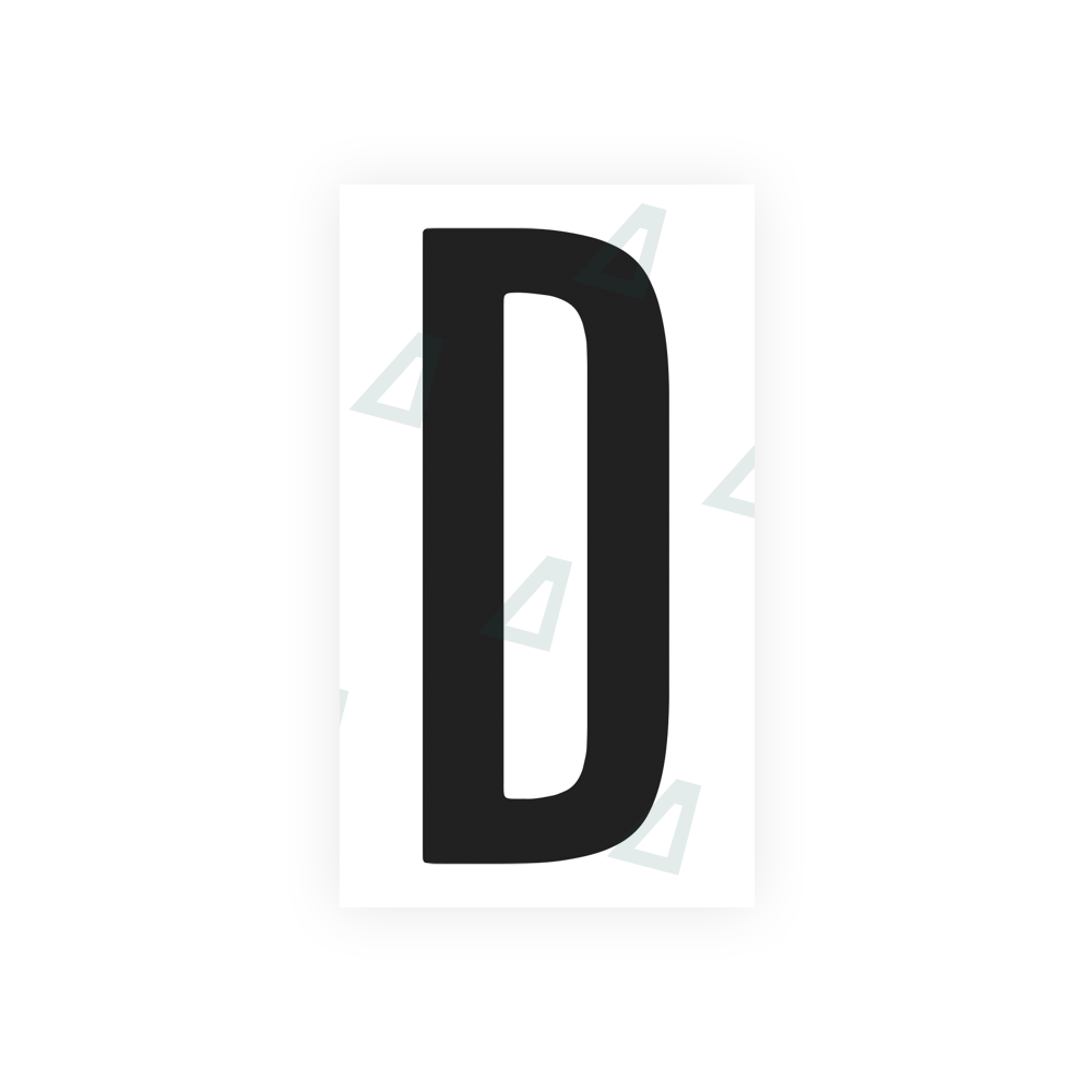 Alite Nanofilm for US (Ohio 2021) license plates - Symbol "D" - Alite