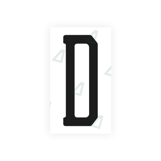 Alite Nanofilm for US (Florida 2003) license plates - Symbol "D" - Alite