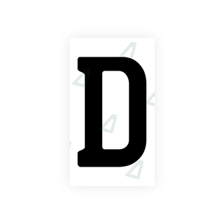 Alite Nanofilm for Uzbekistan number plates - Symbol "D" - Alite
