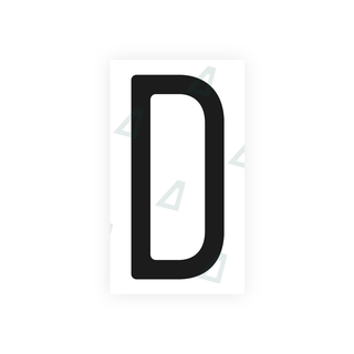 Alite Nanofilm for US (Massachusetts) license plates - Symbol "D" - Alite