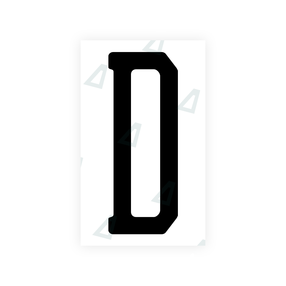 Alite Nanofilm for US (New Jersey - Embossed) license plates - Symbol "D" - Alite