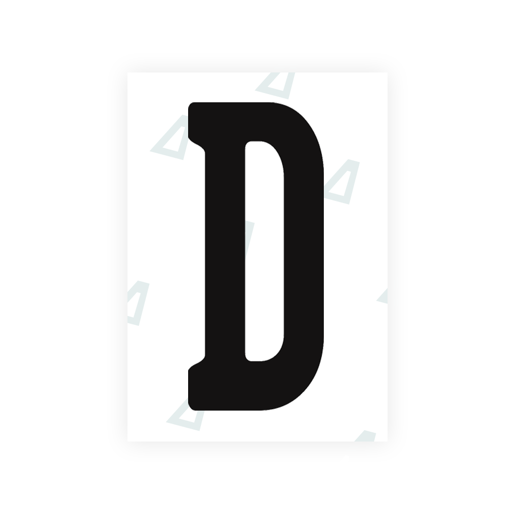 Alite Nanofilm for Guatemala license plates - Symbol "D" - Alite