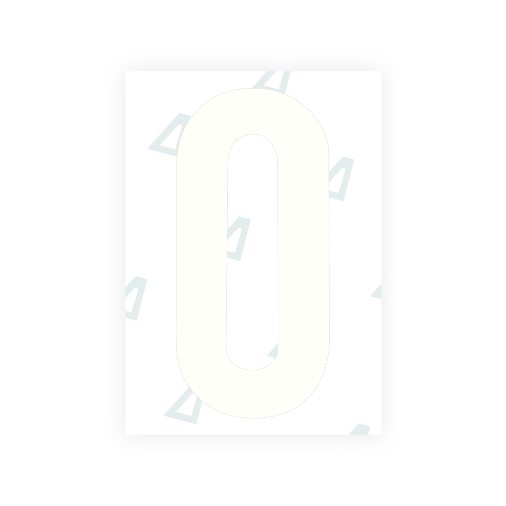 Alite Nanofilm for Dubai (Standard) number plates - Symbol "0"