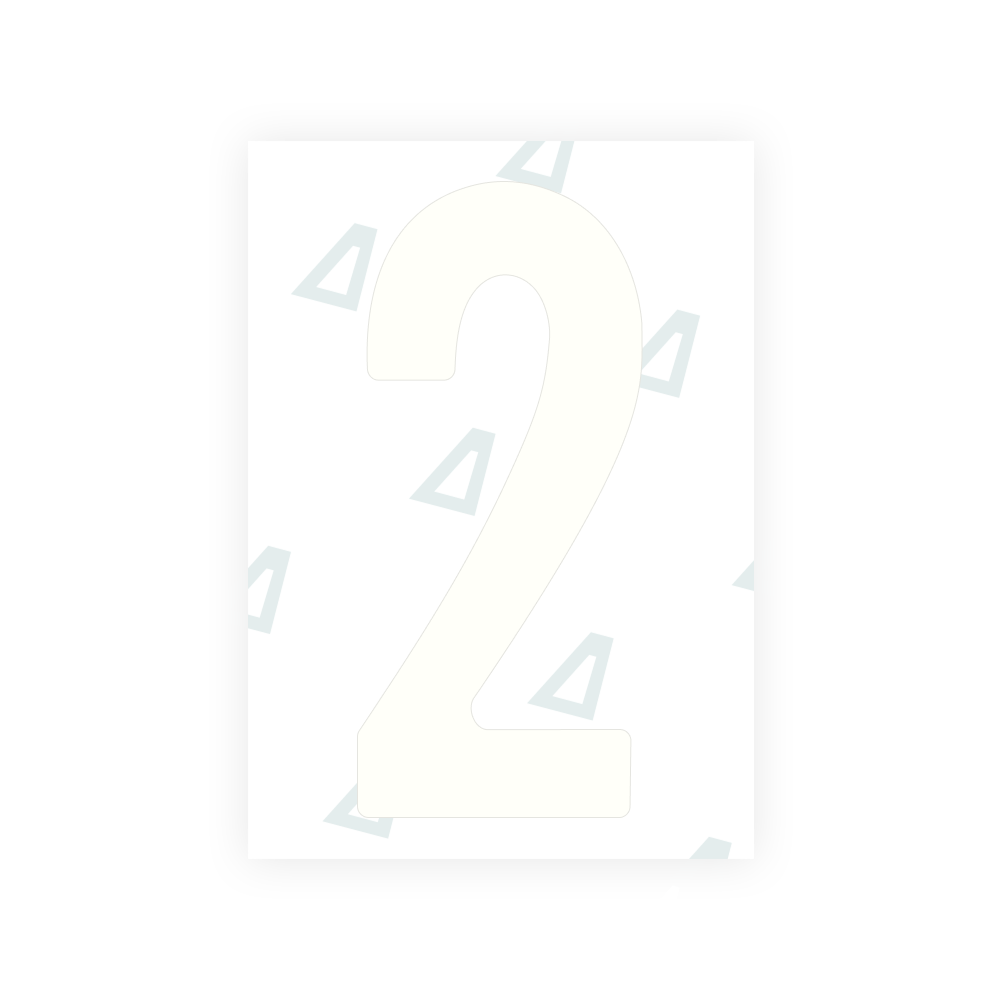 Alite Nanofilm for Dubai (Square) number plates - Symbol "2"