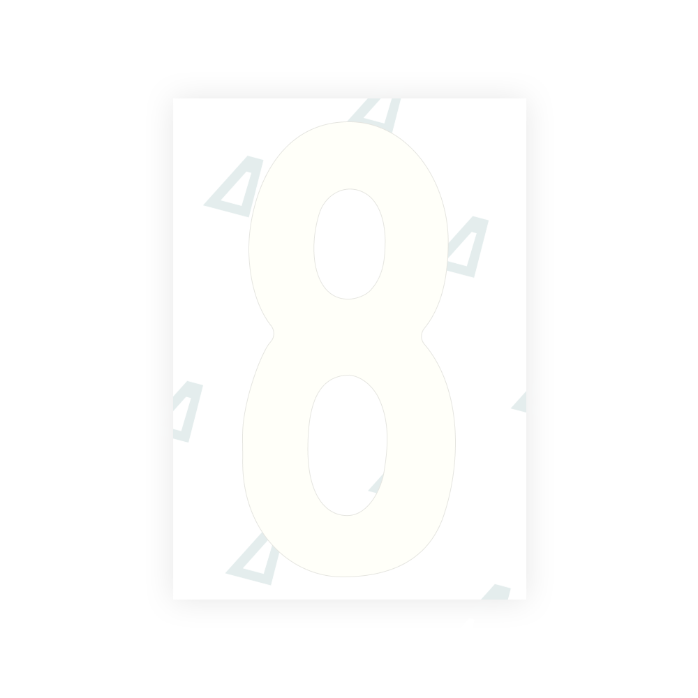 Alite Nanofilm for Dubai (Standard) number plates - Symbol "8"