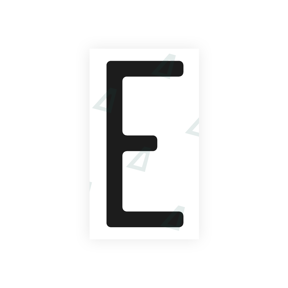 Alite Nanofilm for US (Massachusetts) license plates - Symbol "E" - Alite
