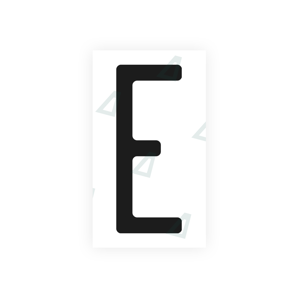 Alite Nanofilm for US (Washington State) license plates - Symbol "E" - Alite