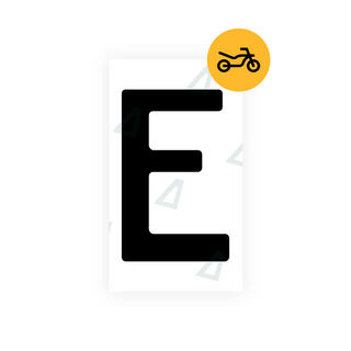 Alite Nanofilm for Cyprus moto license plates - Symbol "E" - Alite