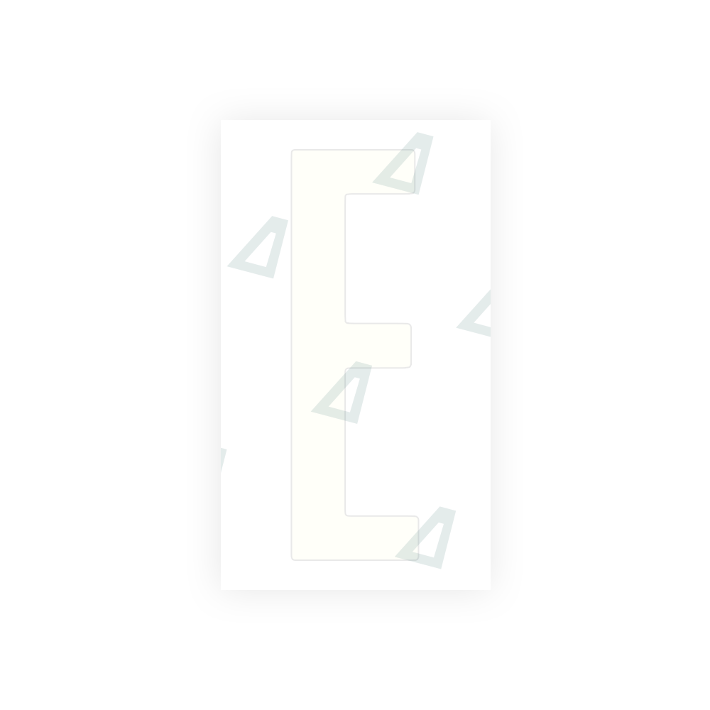 Alite Nanofilm for US (Ohio 2021) license plates - Symbol "E" - Alite