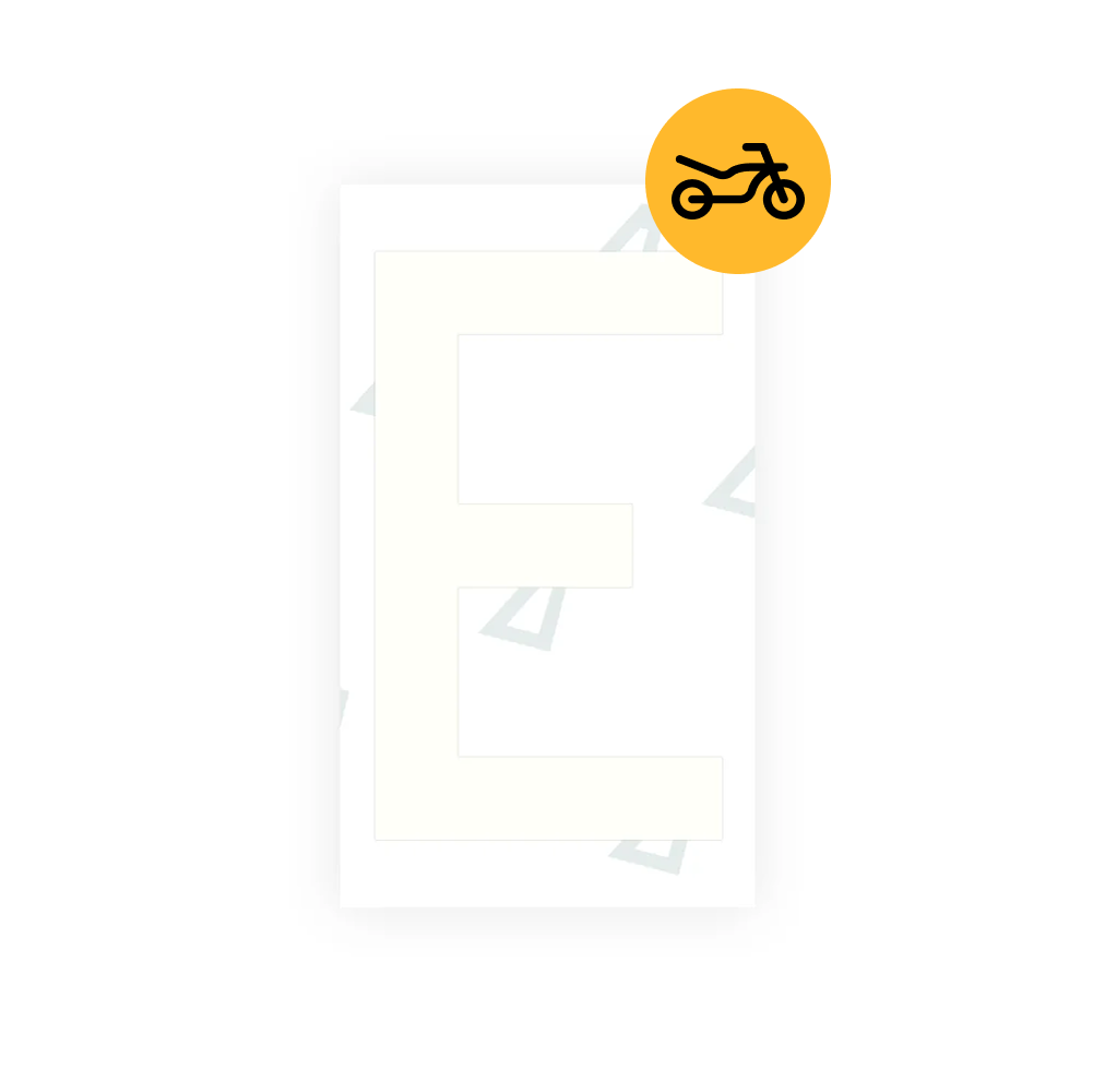 Alite Nanofilm for Greece moto license plates - Symbol "E" - Alite