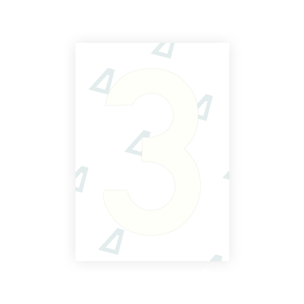 Alite Nanofilm for Estonia number plates - Symbol "3"
