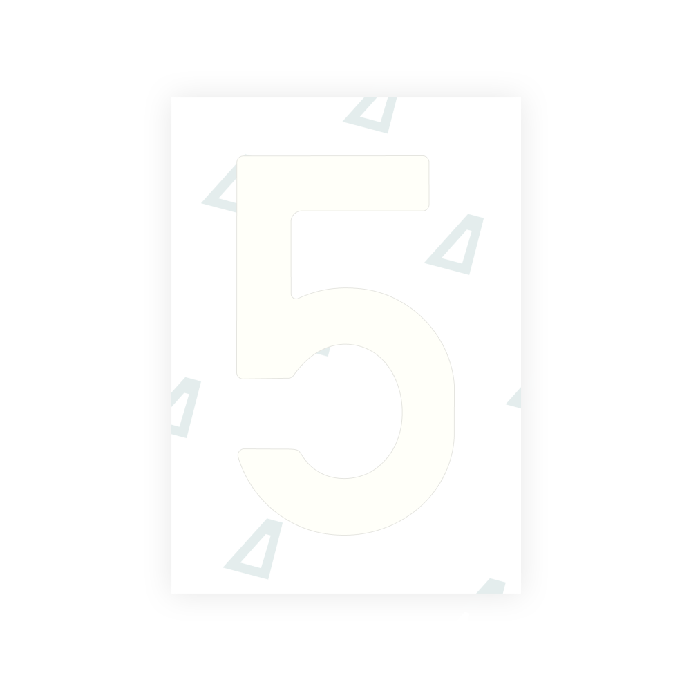 Alite Nanofilm for Estonia number plates - Symbol "5"
