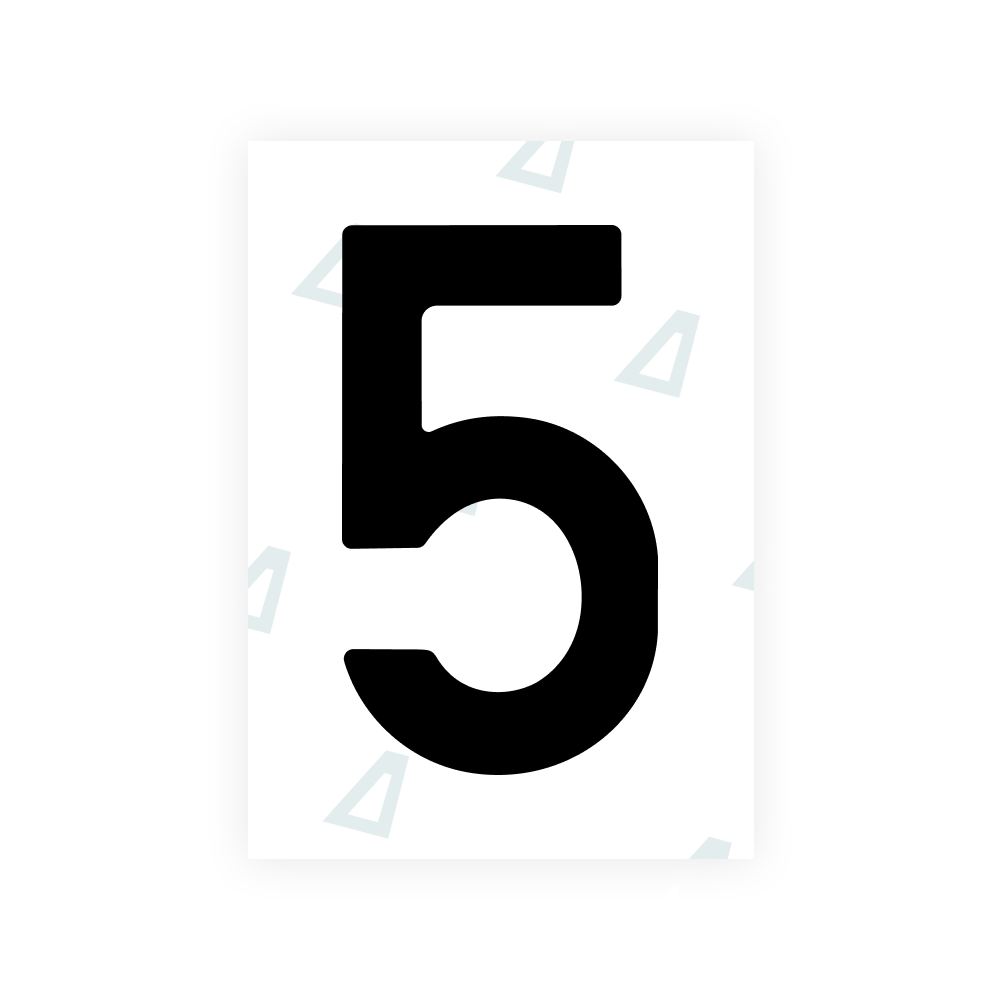 Alite Nanofilm for Estonia number plates - Symbol "5"