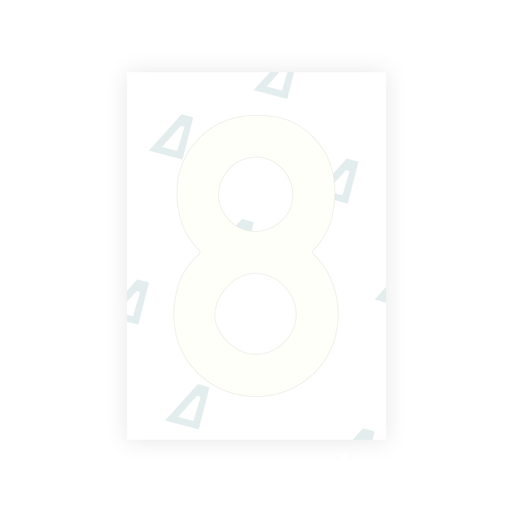 Alite Nanofilm for Estonia number plates - Symbol "8"