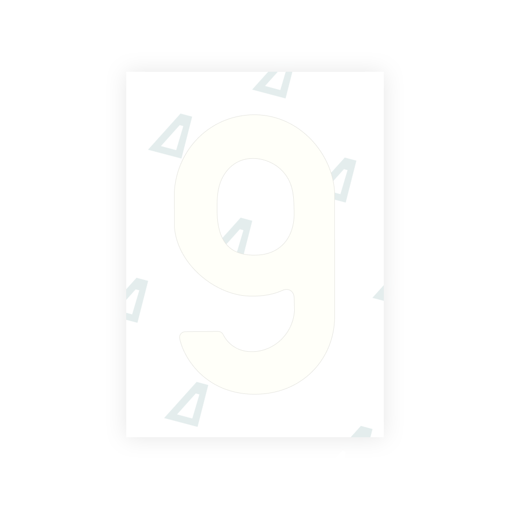 Alite Nanofilm for Estonia number plates - Symbol "9"