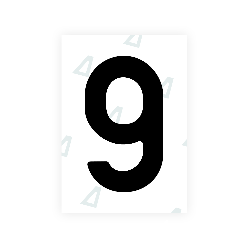 Alite Nanofilm for Estonia number plates - Symbol "9"
