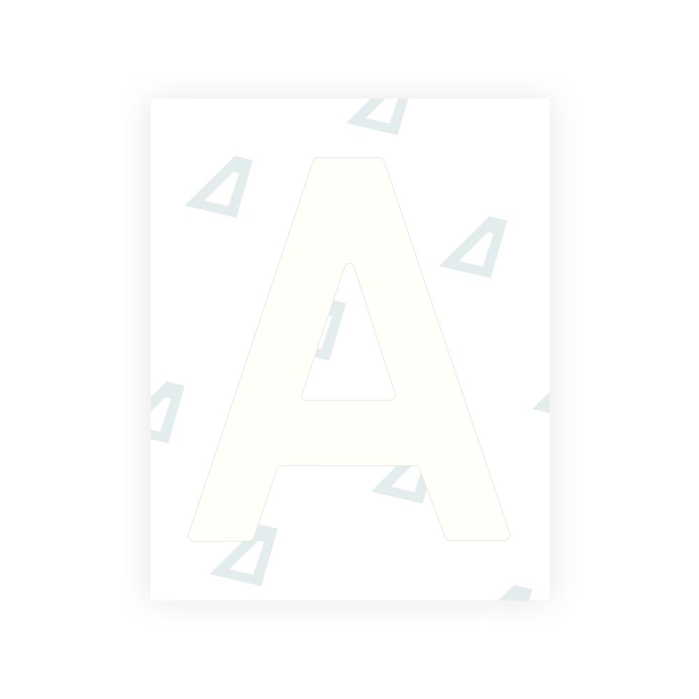 Alite Nanofilm for Estonia number plates - Symbol "A"