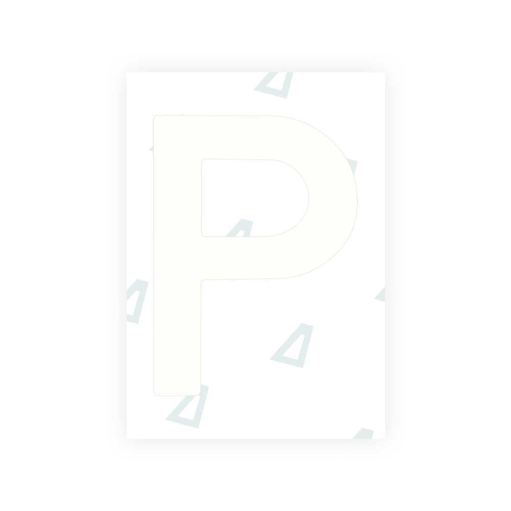 Alite Nanofilm for Estonia number plates - Symbol "P"