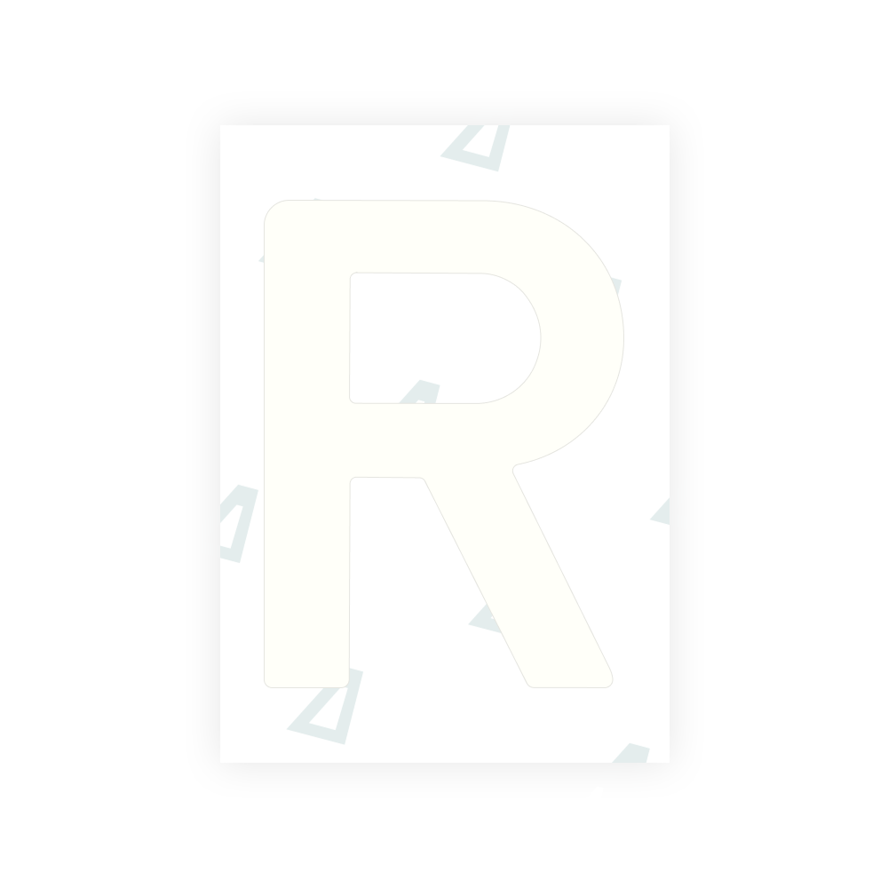 Alite Nanofilm for Estonia number plates - Symbol "R"