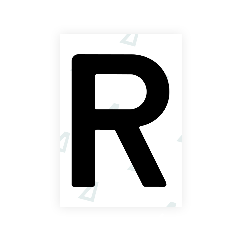 Alite Nanofilm for Estonia number plates - Symbol "R"