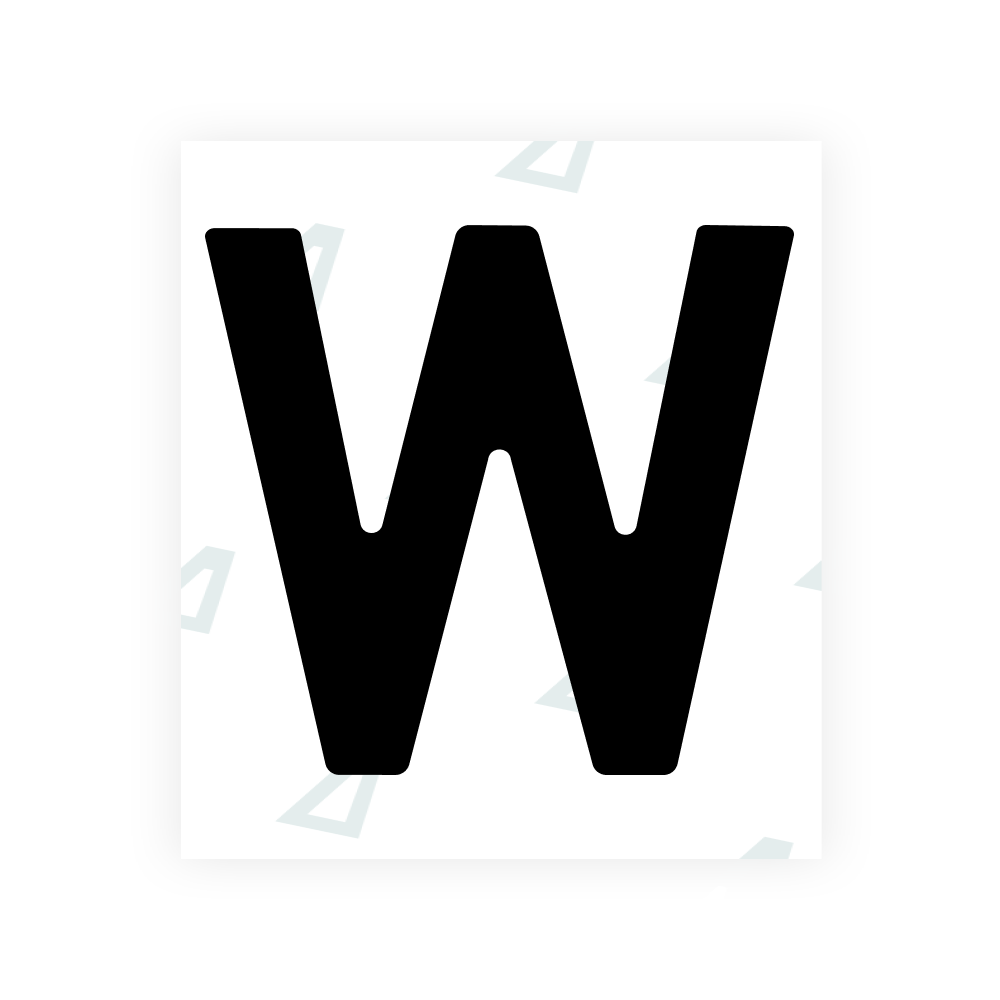 Alite Nanofilm for Estonia number plates - Symbol "W"