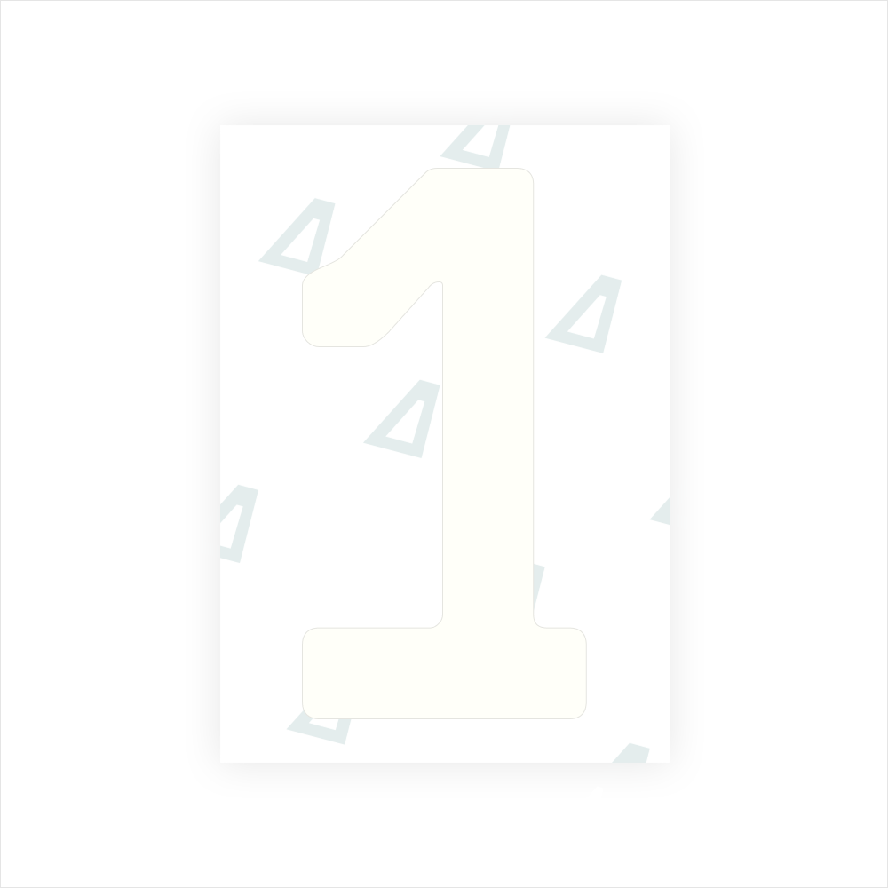 Alite Nanofilm for Ethiopia license plates - Symbol "1"