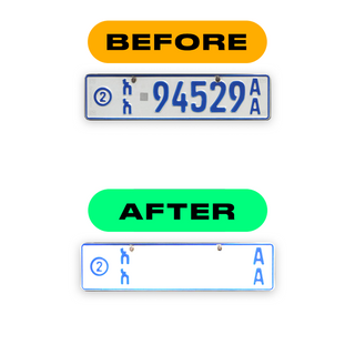 Alite Nanofilm for Ethiopia license plates - Symbol "2"