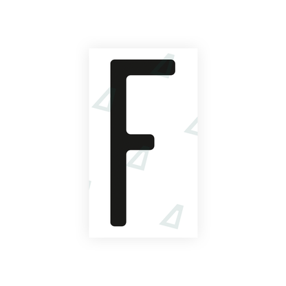 Alite Nanofilm for US (Ohio 2013) license plates - Symbol "F" - Alite
