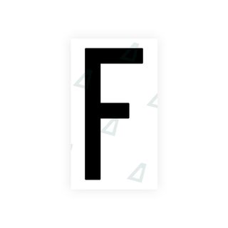 Alite Nanofilm for US (New Jersey - Flat) license plates - Symbol "F" - Alite