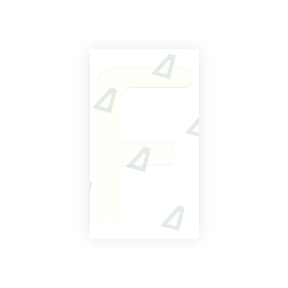 Alite Nanofilm for Uruguay license plates - Symbol "F" - Alite