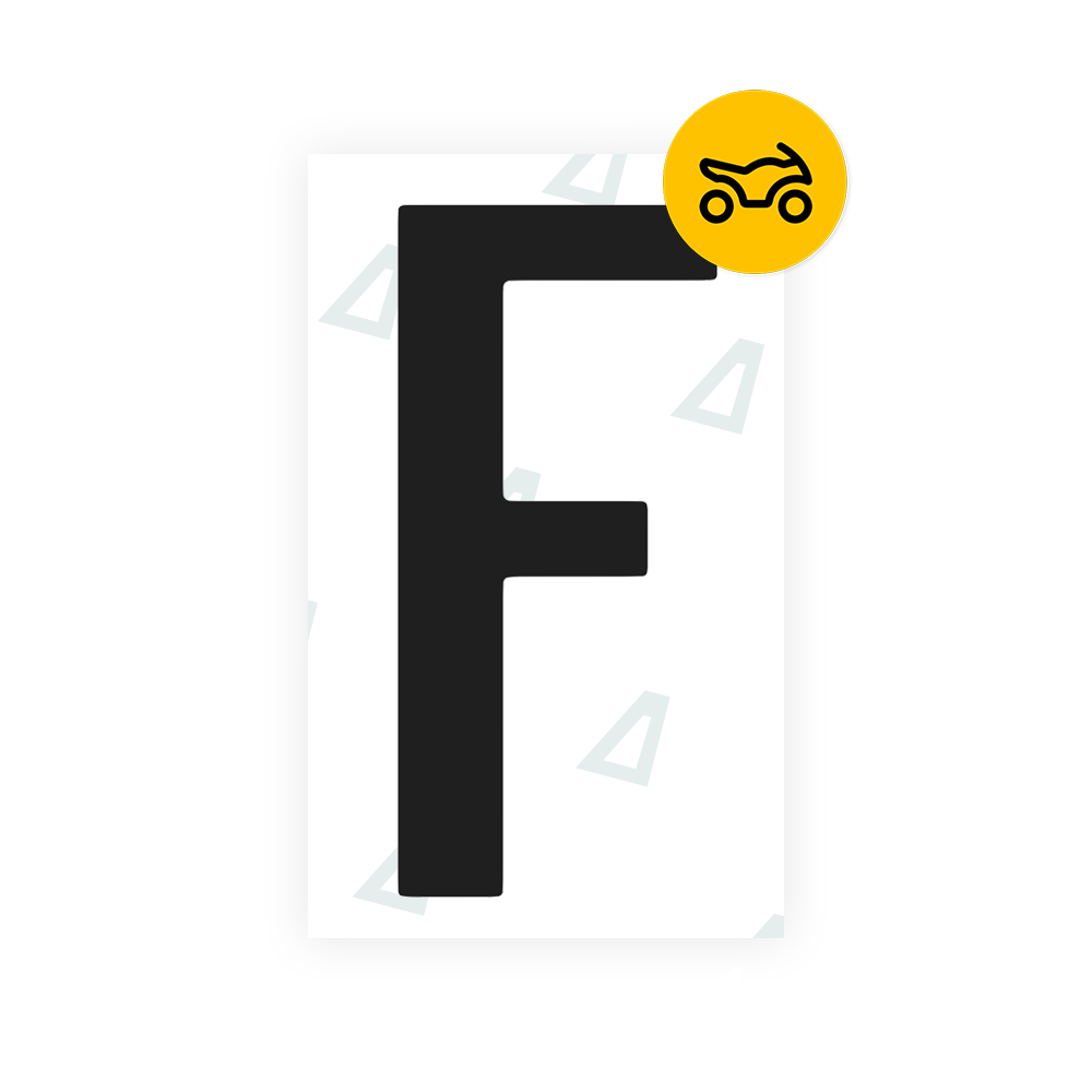 Alite Nanofilm for US (Texas) Moto  license plates - Symbol "F" - Alite