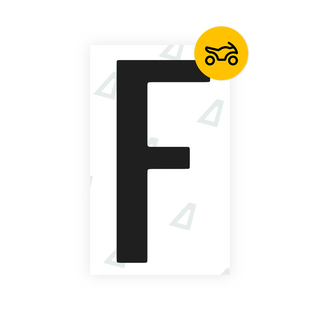 Alite Nanofilm for US (Texas) Moto  license plates - Symbol "F" - Alite