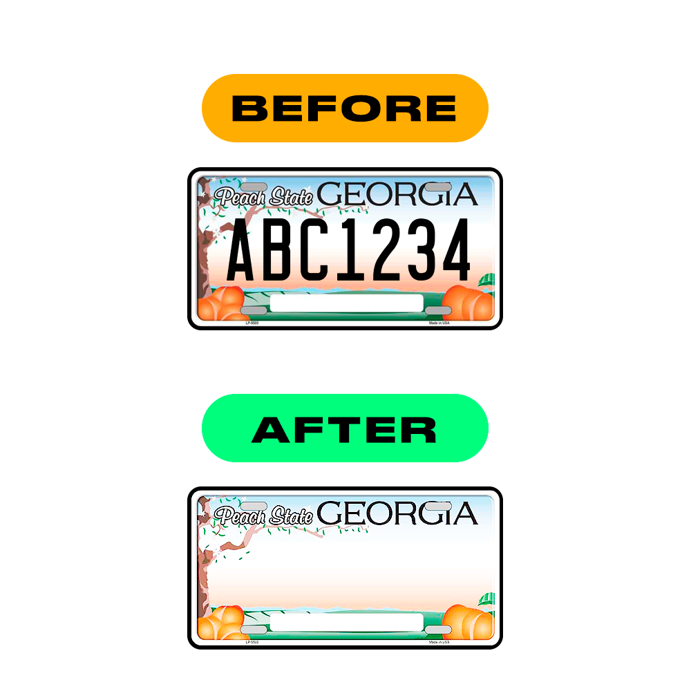 Alite Nanofilm for US (Georgia 2012 - 1 - Square) license plates - Symbol "I" - Alite