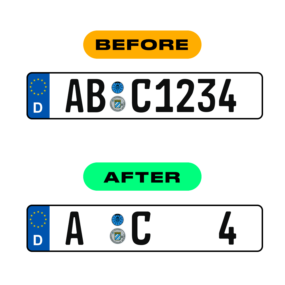 Alite Nanofilm for Germany (standard) license plates - Symbol "I" - Alite