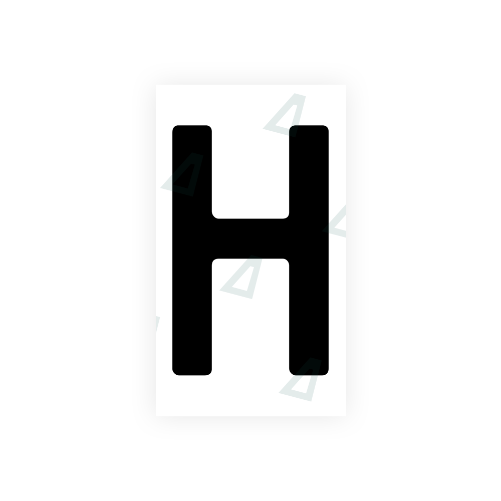 Alite Nanofilm for Uzbekistan number plates - Symbol "H" - Alite