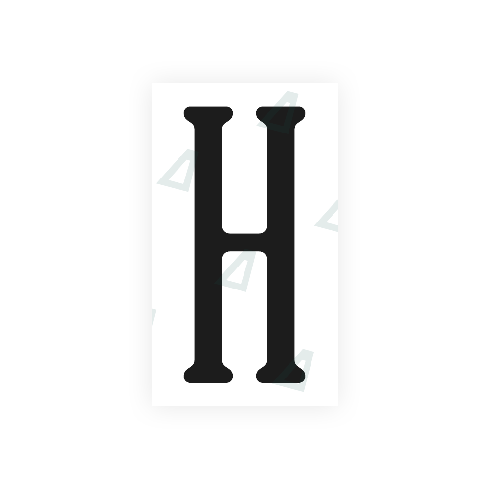Alite Nanofilm for US (Virginia) license plates - Symbol "H" - Alite
