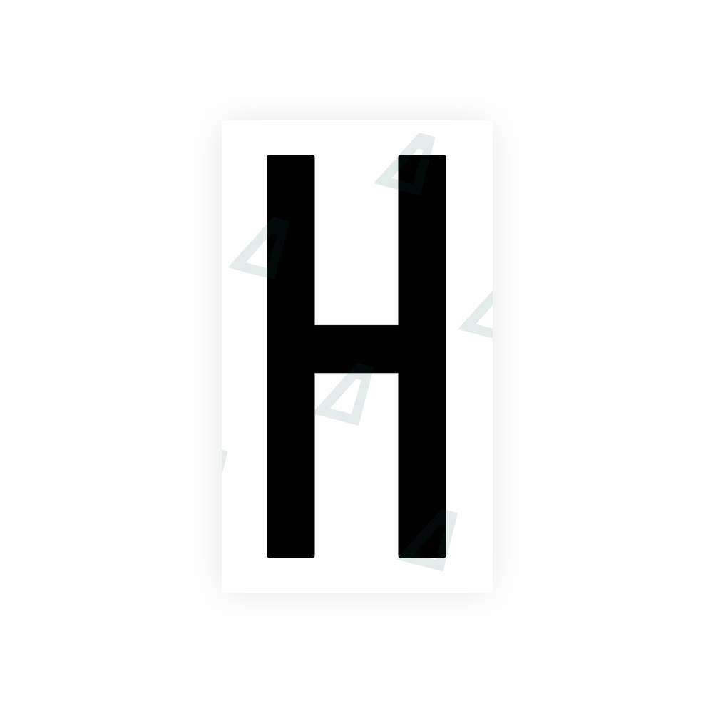 Alite Nanofilm for US (New Jersey - Flat) license plates - Symbol "H" - Alite