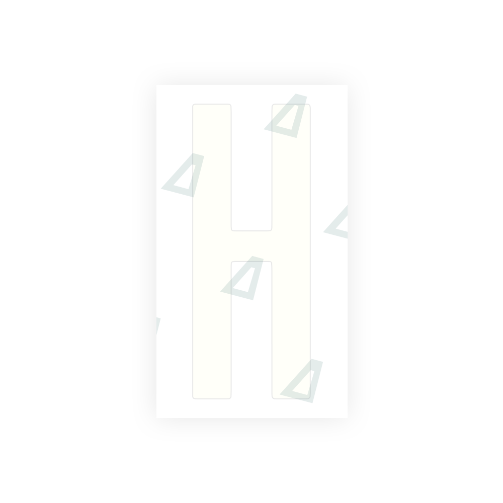 Alite Nanofilm for US (Ohio 2021) license plates - Symbol "H" - Alite