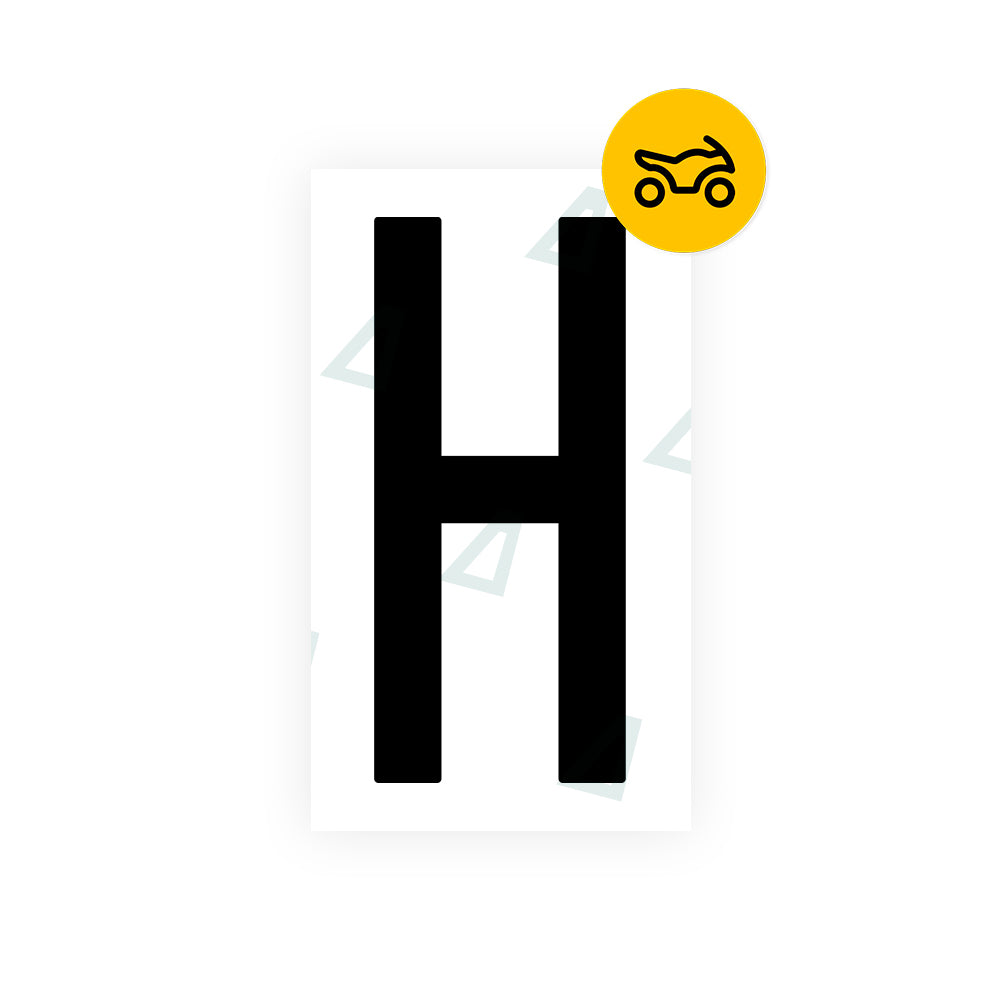 Alite Nanofilm for US (New Jersey) Moto license plates - Symbol "H" - Alite