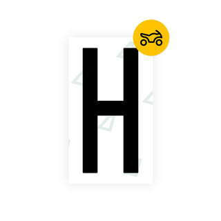 Alite Nanofilm for US (New Jersey) Moto license plates - Symbol "H" - Alite