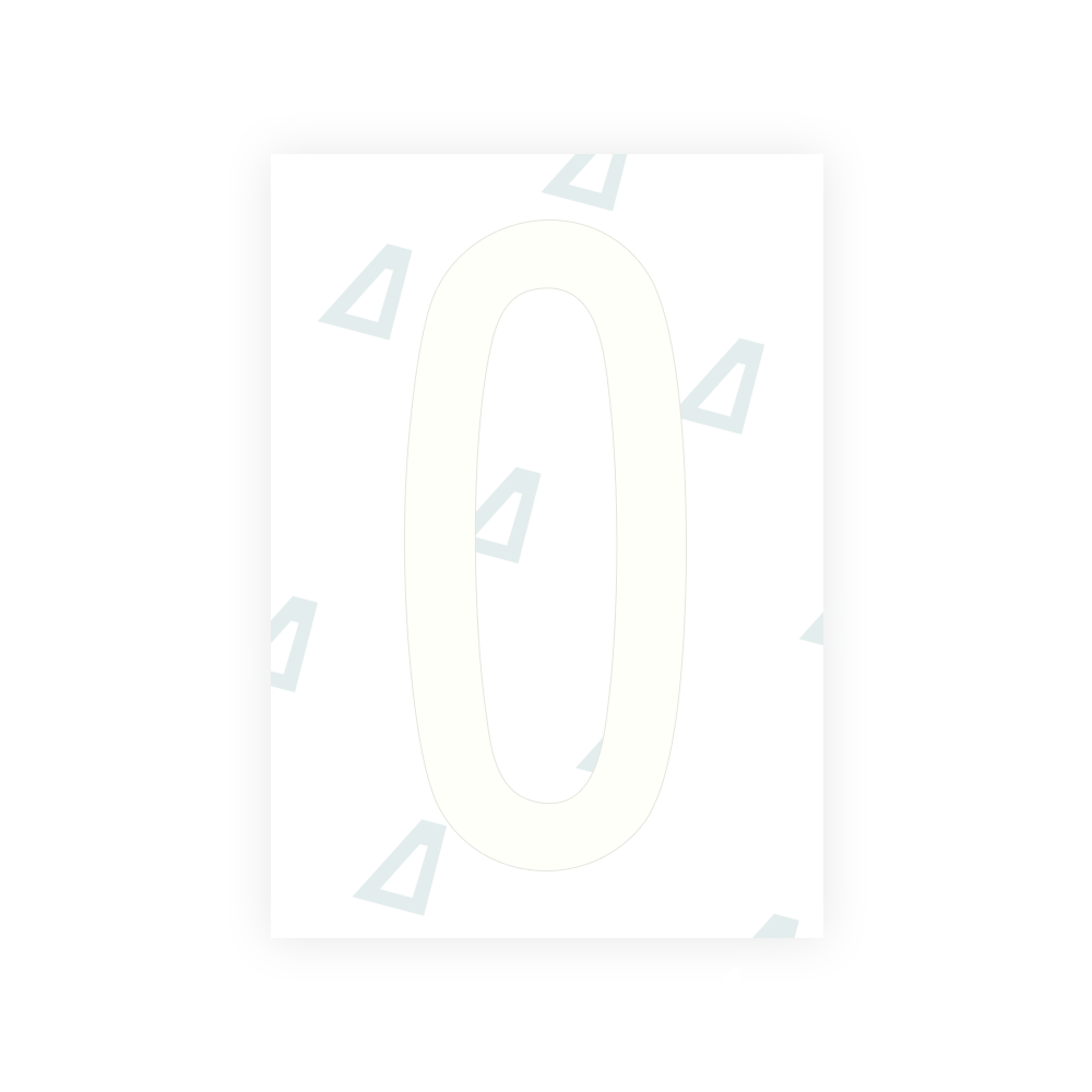 Nanofilme Alite para placas de veículos dos EUA (Havaí) - Símbolo "0"